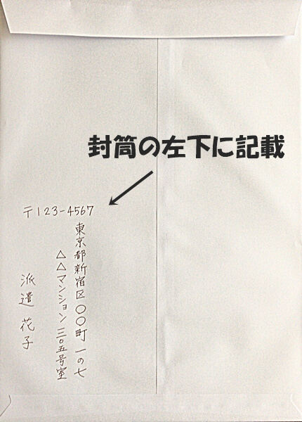 履歴書を入れる封筒の書き方